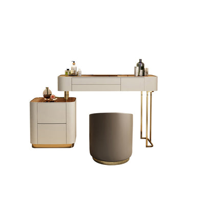 Tavoli da vanità contemporanei 5 cassetti vetro top -trucco da banco vanità