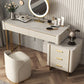 Glam Stone Top Vanity Makeup Table Set Wooden 5-Drawers Dressing Table Clearhalo 'Bedroom Furniture' 'furn' 'furn_makeup_vanities' 'Furniture' 'Makeup Vanities' 'makeup_vanities' 6252999