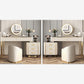 Glam Stone Top Vanity Makeup Table Set Wooden 5-Drawers Dressing Table Clearhalo 'Bedroom Furniture' 'furn' 'furn_makeup_vanities' 'Furniture' 'Makeup Vanities' 'makeup_vanities' 6253001