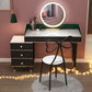 Glam Vanity Table Stone Top 15.75" W Makeup Desk with Drawers Clearhalo 'Bedroom Furniture' 'furn' 'furn_makeup_vanities' 'Furniture' 'Makeup Vanities' 'makeup_vanities' 6253048