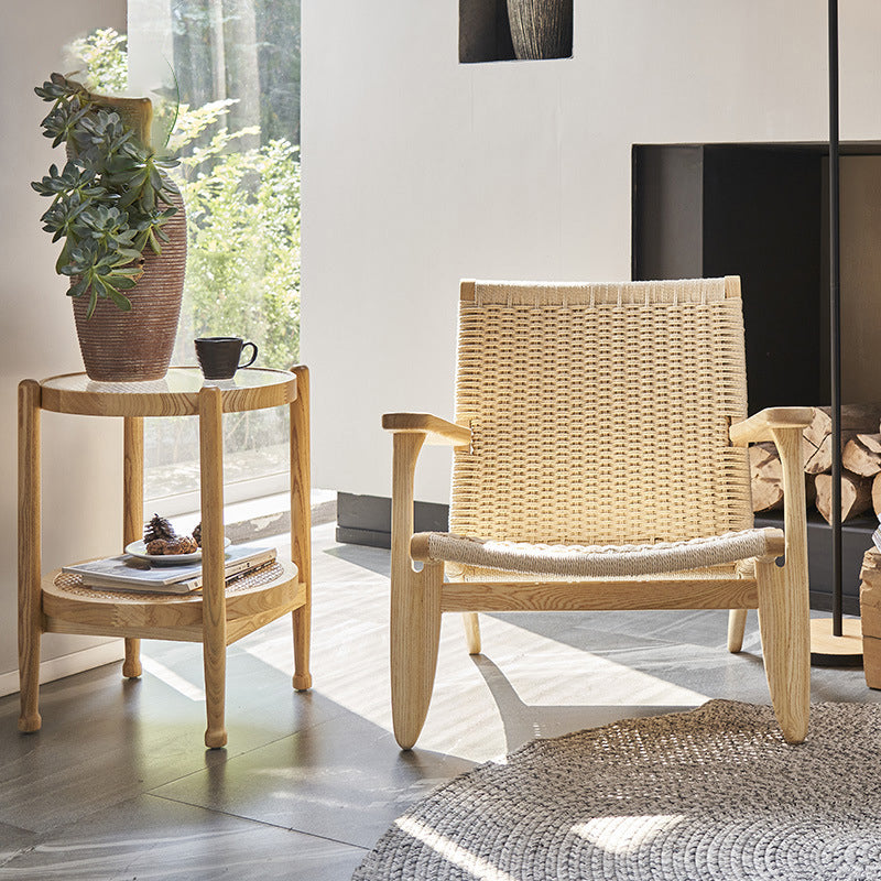 Arms Included Chair Solid Wood Frame Accent Arm Chair, 29.92" Wide Clearhalo 'Accent Chairs' 'accent_chairs' 'Chairs & Seating' 'furn' 'furn_accent_chairs' 'Furniture' 'Living Room Furniture' 6253083