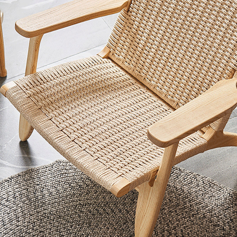 Arms Included Chair Solid Wood Frame Accent Arm Chair, 29.92" Wide Clearhalo 'Accent Chairs' 'accent_chairs' 'Chairs & Seating' 'furn' 'furn_accent_chairs' 'Furniture' 'Living Room Furniture' 6253091