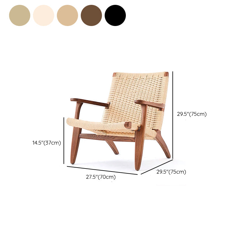 Arms Included Chair Solid Wood Frame Accent Arm Chair, 29.92" Wide