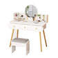 Modern Makeup Vanity Desk with Mirror and Storage Shelves, 47.25"