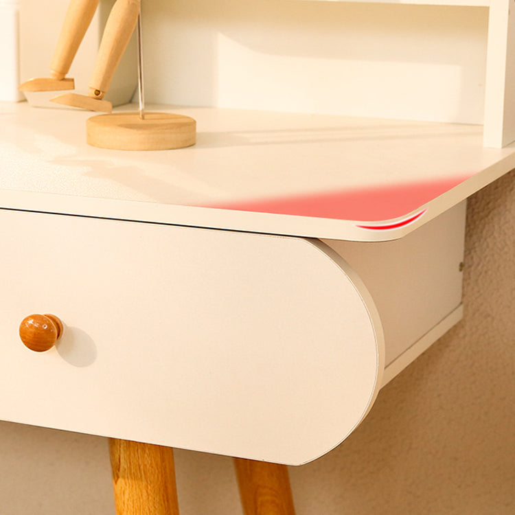 Modern Makeup Vanity Desk with Mirror and Storage Shelves, 47.25"