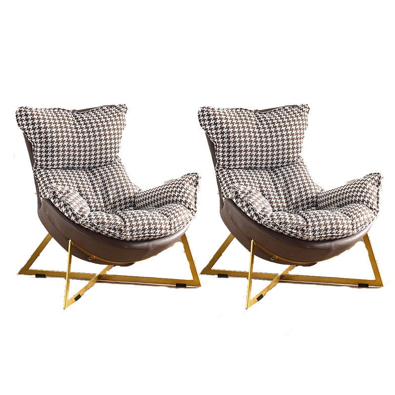 Faux Leather Accent Chair Armless Chair for Living Room, 29.52" Wide Houndstooth pattern Faux Leather 2 Piece Set Clearhalo 'Accent Chairs' 'accent_chairs' 'Chairs & Seating' 'furn' 'furn_accent_chairs' 'Furniture' 'Living Room Furniture' 6253119