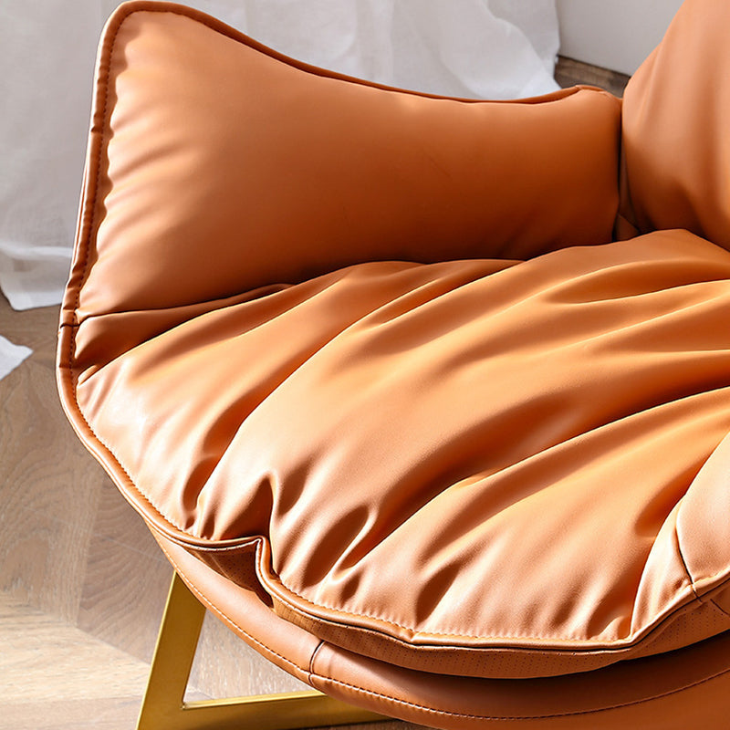 Faux Leather Accent Chair Armless Chair for Living Room, 29.52" Wide Clearhalo 'Accent Chairs' 'accent_chairs' 'Chairs & Seating' 'furn' 'furn_accent_chairs' 'Furniture' 'Living Room Furniture' 6253121