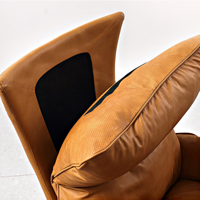 Faux Leather Accent Chair Armless Chair for Living Room, 29.52" Wide Clearhalo 'Accent Chairs' 'accent_chairs' 'Chairs & Seating' 'furn' 'furn_accent_chairs' 'Furniture' 'Living Room Furniture' 6253122