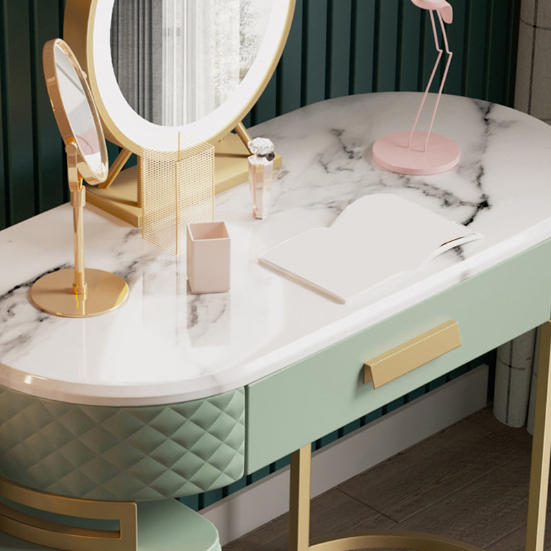 3つのストレージ引き出しバニティセット豪華な鏡のメイクアップの虚栄心