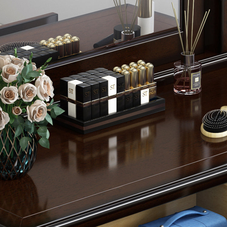 Traditional 3-piece Mirrored Vanity Set 3 Storage Drawers Dresser Clearhalo 'Bedroom Furniture' 'furn' 'furn_makeup_vanities' 'Furniture' 'Makeup Vanities' 'makeup_vanities' 6253166