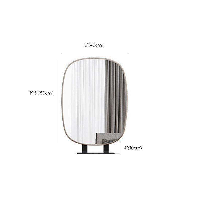 Tavolo da vanità a specchio e set di sgabelli da 25,59 "Scantina di vanità in pietra larga