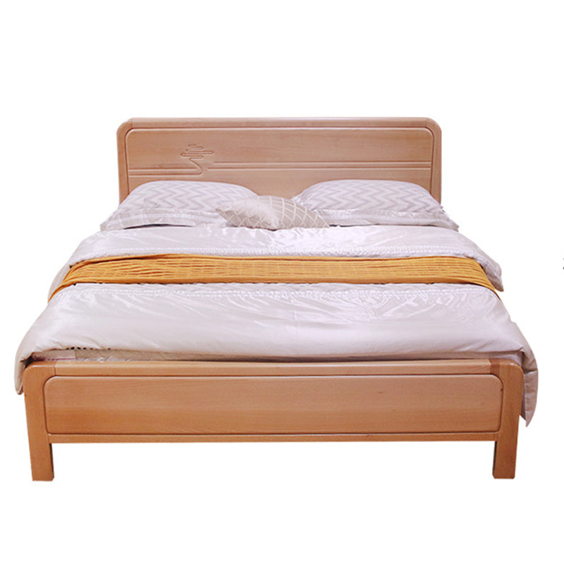 Letto standard naturale rettangolare letto moderno di faggio moderno di mid-secolo