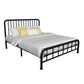 Metal Open-Frame Bed Solid Color Spindle Slat Bed With Custom Gold Legs