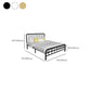 Metal Open-Frame Bed Solid Color Spindle Slat Bed With Custom Gold Legs