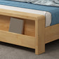 Solid Wood Platform Bed Storage Platform Bed Frame Natural and Walnut
