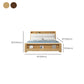 Solid Wood Platform Bed Storage Platform Bed Frame Natural and Walnut