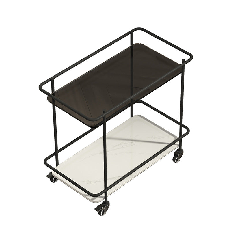 23.6 "Alta Tapa de tobogán contemporáneo Top de vidrio Top Table rectangular