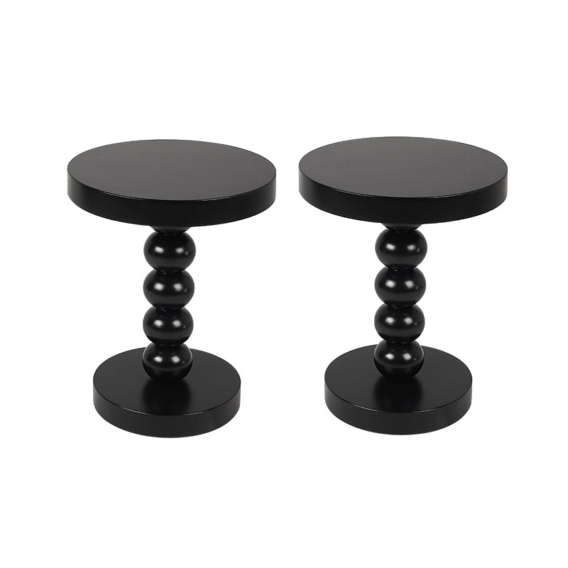 Mesa de altura contemporánea pedestal de madera maciza mesa de estar redonda de la sala de estar