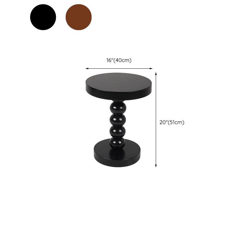 Mesa de altura contemporánea pedestal de madera maciza mesa de estar redonda de la sala de estar