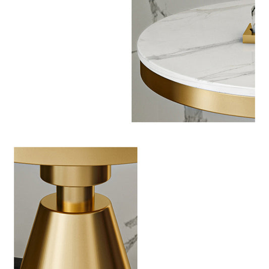 Mesa de metal de la tabla de metal de la parte superior de la pizarra redonda modernista