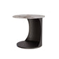 Contemporary Round Double Tier End Table Slate Top Side End Table Black 1 Clearhalo 'Coffee & Accent Tables' 'End & Side Tables' 'end_side_tables' 'furn' 'furn_end_side_tables' 'Furniture' 'Living Room Furniture' 6253622
