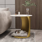 Contemporary Round Double Tier End Table Slate Top Side End Table Clearhalo 'Coffee & Accent Tables' 'End & Side Tables' 'end_side_tables' 'furn' 'furn_end_side_tables' 'Furniture' 'Living Room Furniture' 6253624