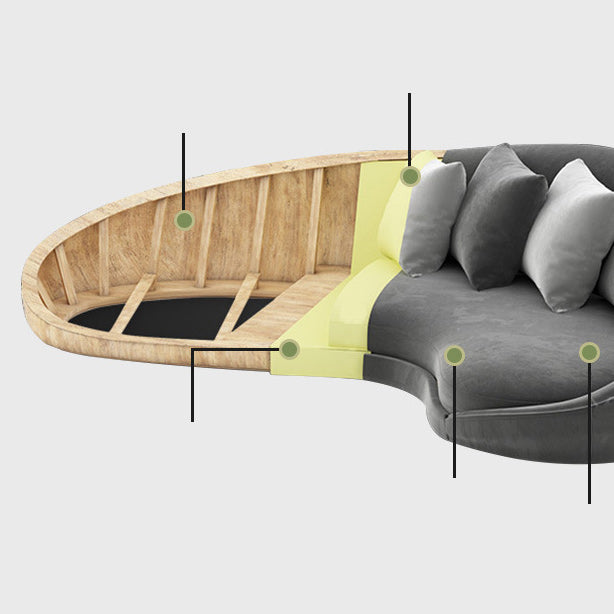 Contemporary Velvet Sloped Arms Sofa with Tight Back for Livingroom Clearhalo 'furn' 'furn_sofas' 'Furniture' 'Living Room Furniture' 'Sofa' 'sofas' 6253686