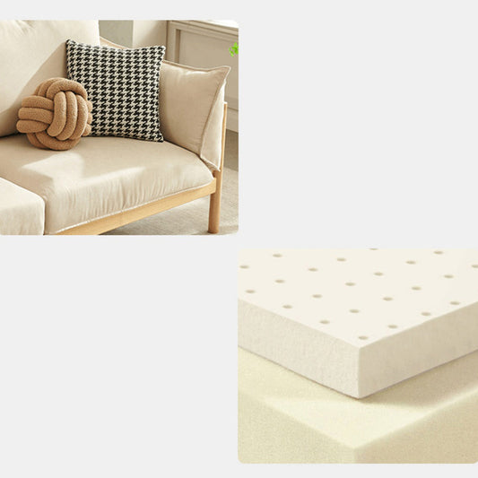 Modern 37 "H Leinen Holz Rahmen quadratischer Arm Liebesseat für Wohnzimmer