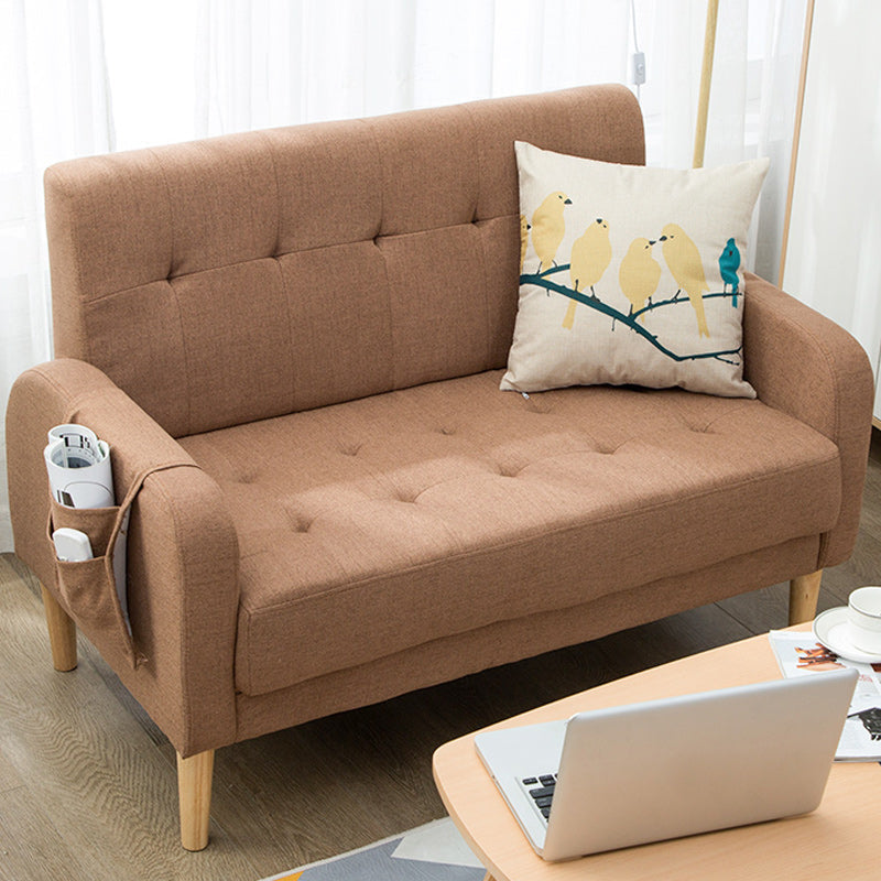 30.31" H Cotton Blend Square Arm Tufted Loveseat for Living Room Coffee Clearhalo 'furn' 'furn_sofas' 'Furniture' 'Living Room Furniture' 'Sofa' 'sofas' 6253764