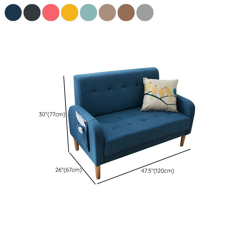 30.31" H Cotton Blend Square Arm Tufted Loveseat for Living Room Clearhalo 'furn' 'furn_sofas' 'Furniture' 'Living Room Furniture' 'Sofa' 'sofas' 6253768