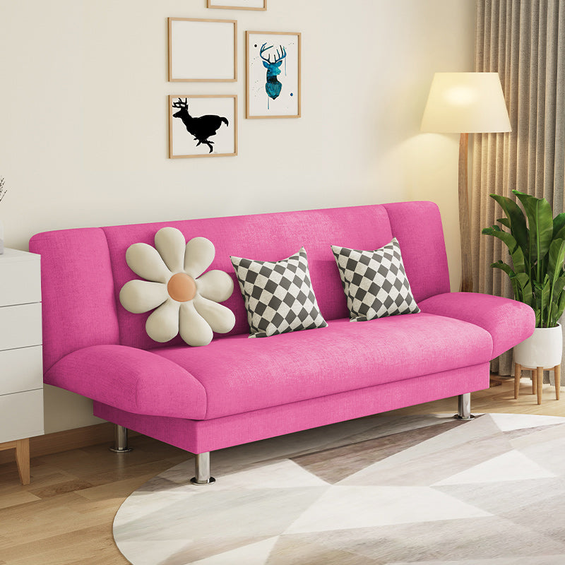 29.52" H Linen Armless Convertible Sleeper Sofa for Living Room