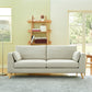 Contemporary 32.67" H Cotton Blend Square Arm Sofa for Living Room