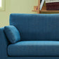 Contemporary 32.67" H Cotton Blend Square Arm Sofa for Living Room