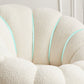 Modern 27.55" H Wool Sewn Pillow Back Slope Arm Sofa for Apartment