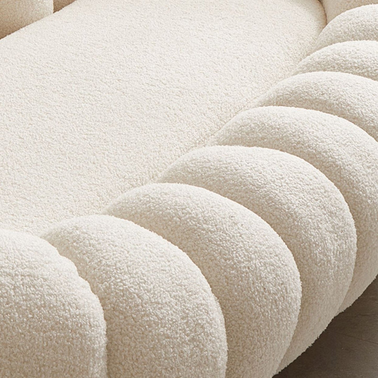 Modern 27.55" H Wool Sewn Pillow Back Slope Arm Sofa for Apartment