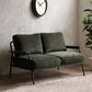 Contemporary Square Arm Loveseat with Loose Back for 2 People