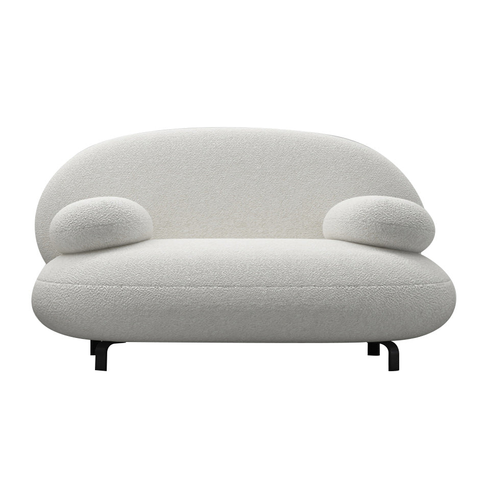 Moderne 27,55 "H weiße Wolle Kissen Top Arm Sofa für Wohnzimmer