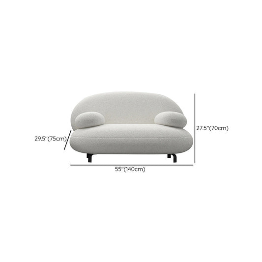 Moderne 27,55 "H weiße Wolle Kissen Top Arm Sofa für Wohnzimmer