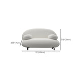 Moderne 27,55 "H weiße Wolle Kissen Top Arm Sofa für Wohnzimmer