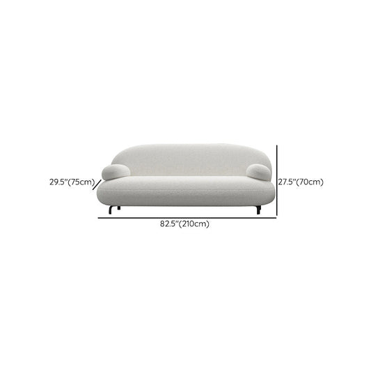 Moderne 27,55 "H weiße Wolle Kissen Top Arm Sofa für Wohnzimmer