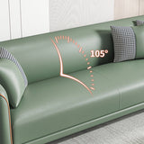 Contemporary Tuxedo Arm Sofa with Tight Back and 2 Pillows for Apartment