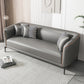 Contemporary Tuxedo Arm Sofa with Tight Back and 2 Pillows for Apartment