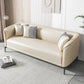 Contemporary Tuxedo Arm Sofa with Tight Back and 2 Pillows for Apartment
