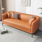 Contemporary Tuxedo Arm Sofa with Tight Back and 2 Pillows for Apartment