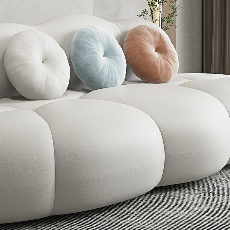 Contemporary 28.74" H Wool 3 Seater Armless Sofa for Living Room