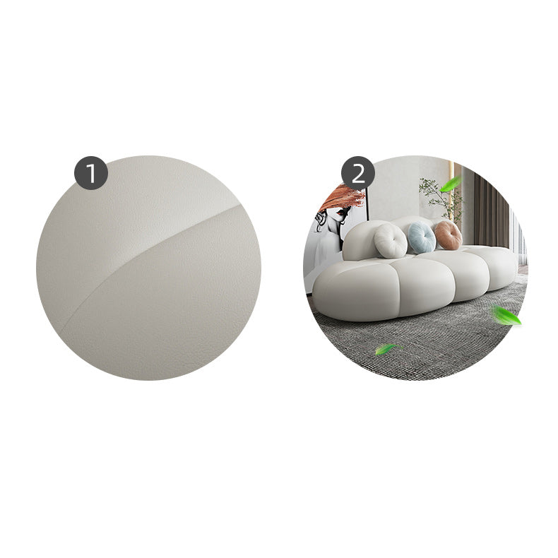 Contemporary 28.74" H Wool 3 Seater Armless Sofa for Living Room