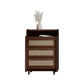 25.6" W Rattan Accent Chest in Rubberwood with Storage Drawers Walnut 3 Clearhalo 'Cabinets & Chests' 'cabinets_chests' 'furn' 'furn_cabinets_chests' 'Furniture' 'Living Room Furniture' 6253941