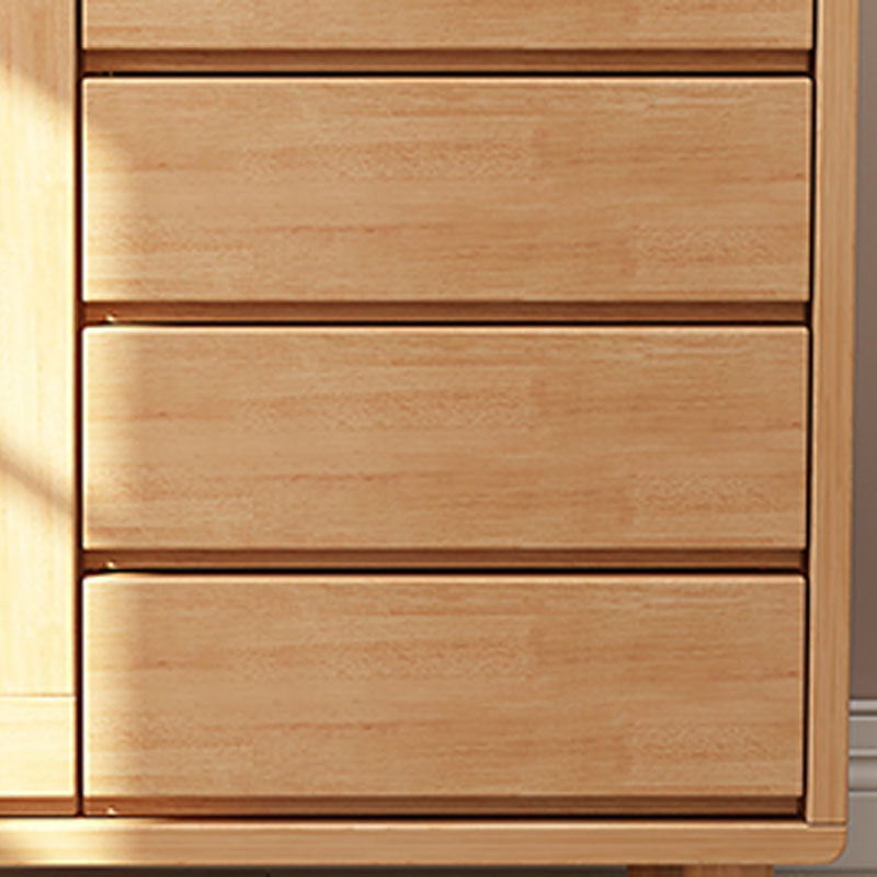 Cabinet en bois de 31,5 "de haut du milieu du siècle moderne 1 - armoire de porte avec 4 tiroirs