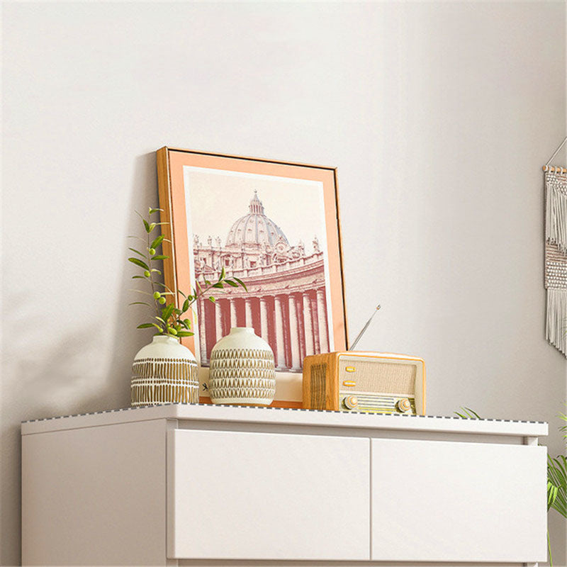 Coffre d'accentuation en bois contemporain de 42,9 pouces de haut avec 6 tiroirs