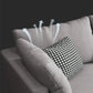 Tessuto moderno divano e chaise del braccio quadrato a forma L moderna con cuscini